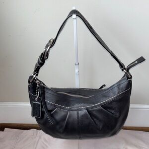 Coach Black Leather Shoulder Bag